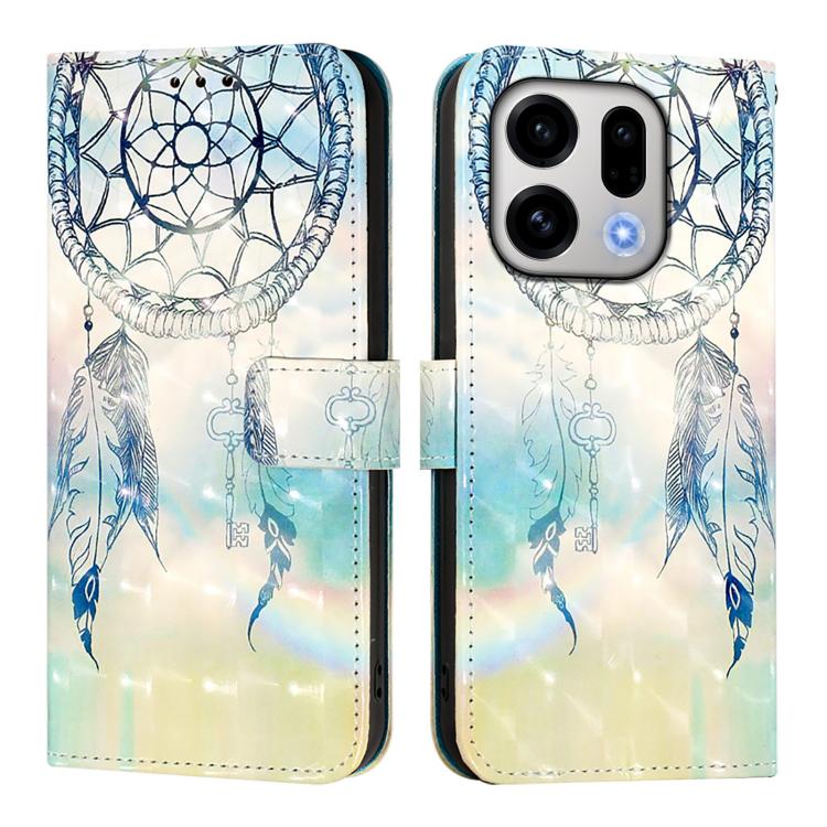 For OPPO Find X9 3D Painting Horizontal Flip Leather Phone Case