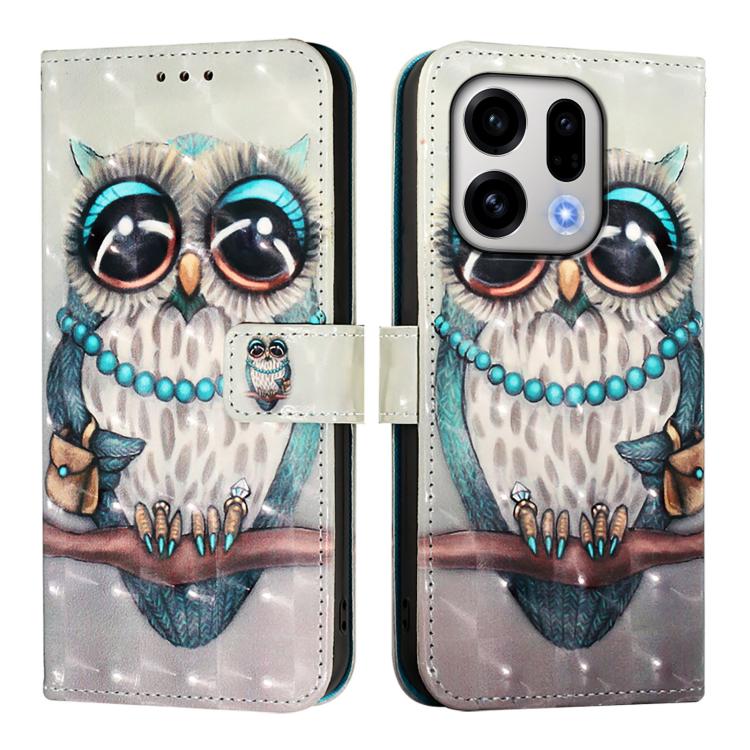 For OPPO Find X9 3D Painting Horizontal Flip Leather Phone Case