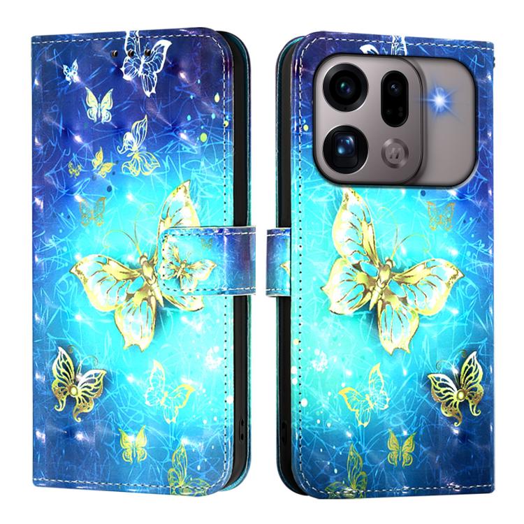 For OPPO Find X9s Pro 3D Painting Horizontal Flip Leather Phone Case