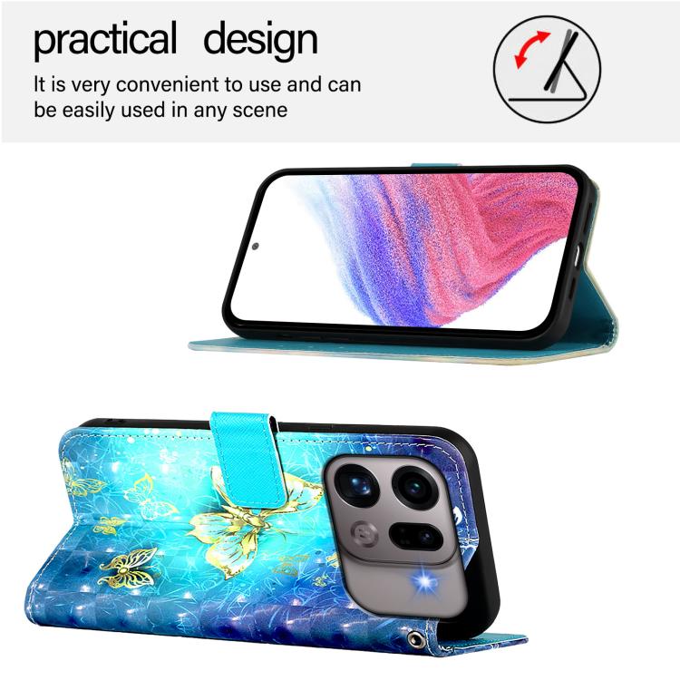 For OPPO Find X9s Pro 3D Painting Horizontal Flip Leather Phone Case