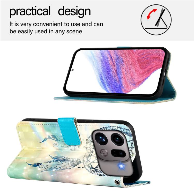 For OPPO Find X9s Pro 3D Painting Horizontal Flip Leather Phone Case