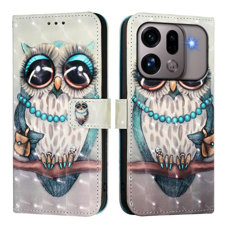 For OPPO Find X9s Pro 3D Painting Horizontal Flip Leather Phone Case