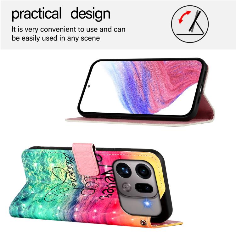 For OPPO Find X9s Pro 3D Painting Horizontal Flip Leather Phone Case
