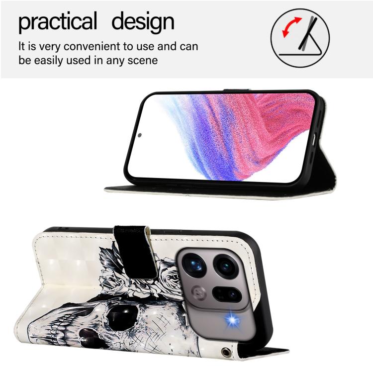 For OPPO Find X9s Pro 3D Painting Horizontal Flip Leather Phone Case