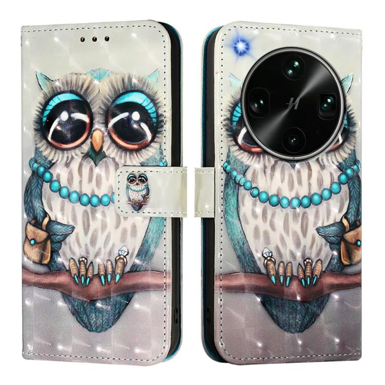 For OPPO Find X9 Ultra 3D Painting Horizontal Flip Leather Phone Case