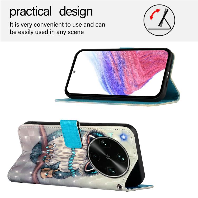 For OPPO Find X9 Ultra 3D Painting Horizontal Flip Leather Phone Case