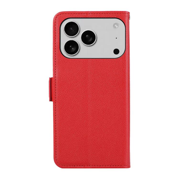 For iPhone 17 Pro Max ABEEL Side-Magnetic Litchi Pattern Leather RFID Phone Case