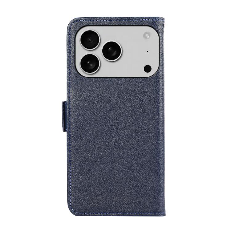 For iPhone 17 Pro Max ABEEL Side-Magnetic Litchi Pattern Leather RFID Phone Case
