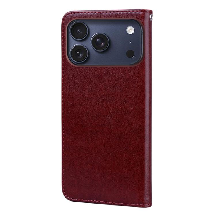 For iPhone 17 Pro Rose Embossed Flip PU Leather Phone Case