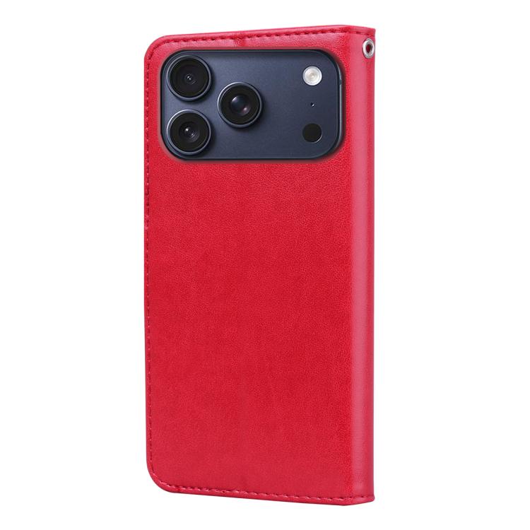 For iPhone 17 Pro Rose Embossed Flip PU Leather Phone Case