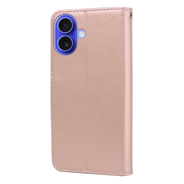 For iPhone 17 Rose Embossed Flip PU Leather Phone Case