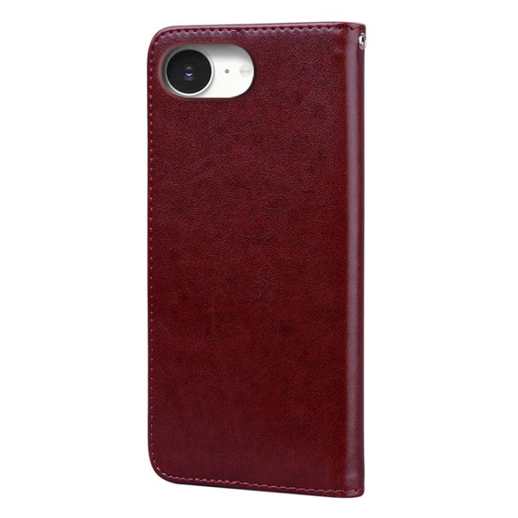 For iPhone 17e / 16e Rose Embossed Flip PU Leather Phone Case