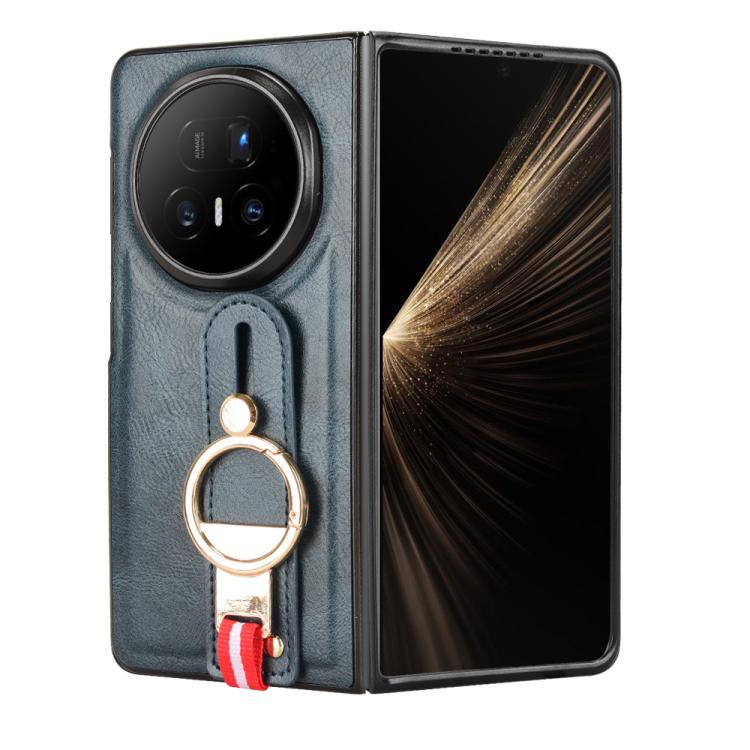 For Honor Magic V5 Wristband Leather Back Phone Case
