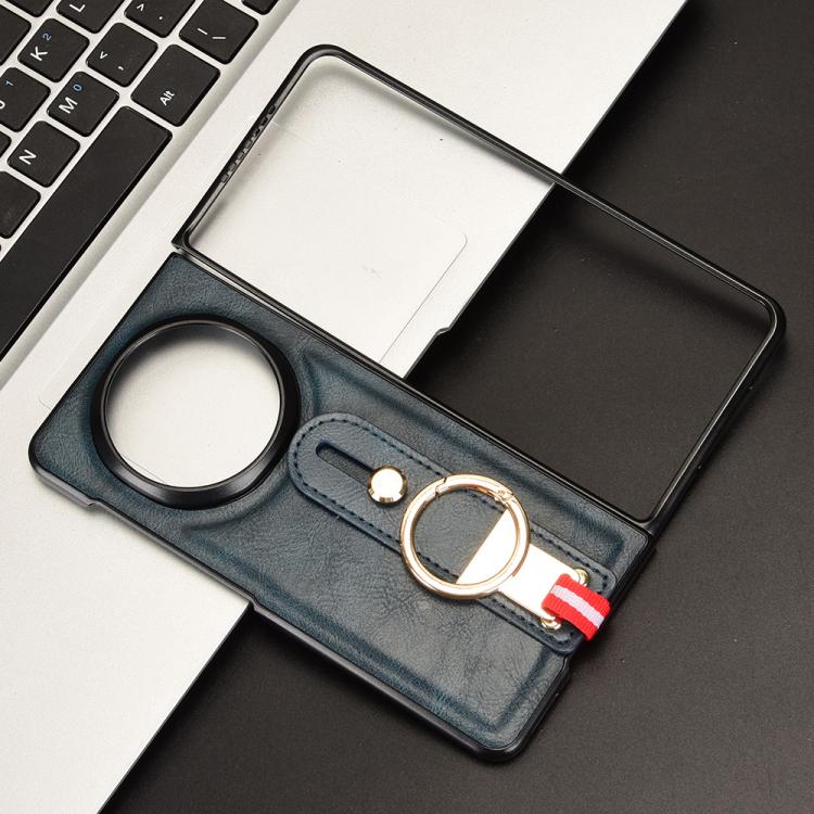 For Honor Magic V5 Wristband Leather Back Phone Case