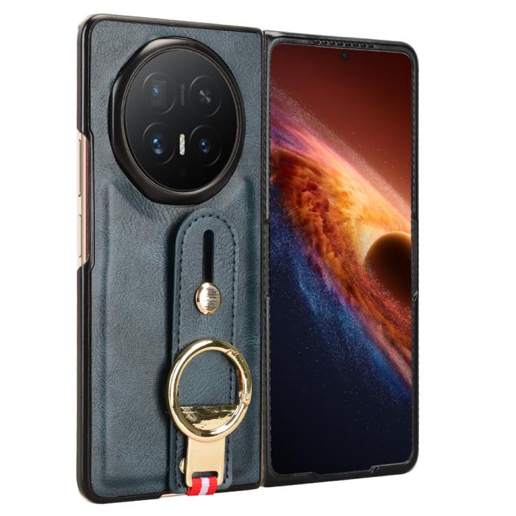 For Honor Magic V6 Wristband Leather Back Phone Case