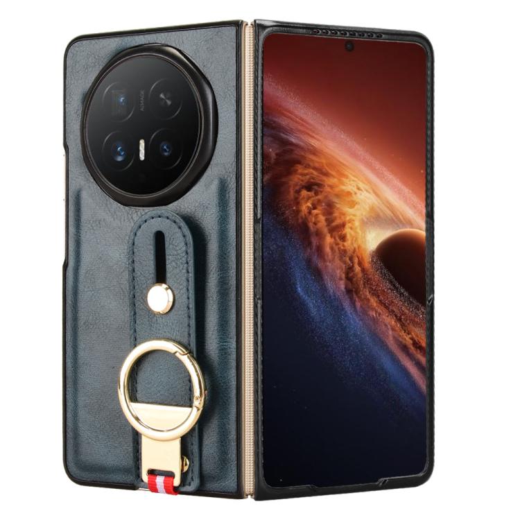 For Honor Magic V6 Wristband Leather Back Phone Case
