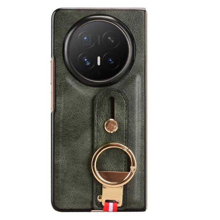For Honor Magic V6 Wristband Leather Back Phone Case