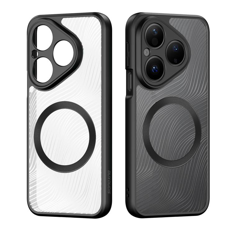 For Huawei Pura 80 5G DUX DUCIS Aimo Mag Series TPU + PC MagSafe Frosted Feel Phone Case - Black