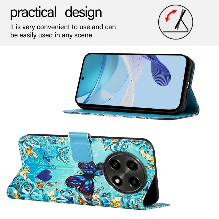 For OPPO A2 Pro 5G / A3 Pro 5G Colored Drawing Pattern Plain Weave Leather Phone Case