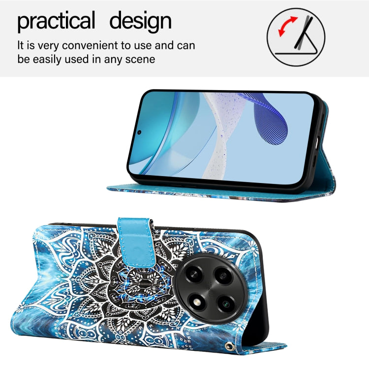 For OPPO A2 Pro 5G / A3 Pro 5G Colored Drawing Pattern Plain Weave Leather Phone Case