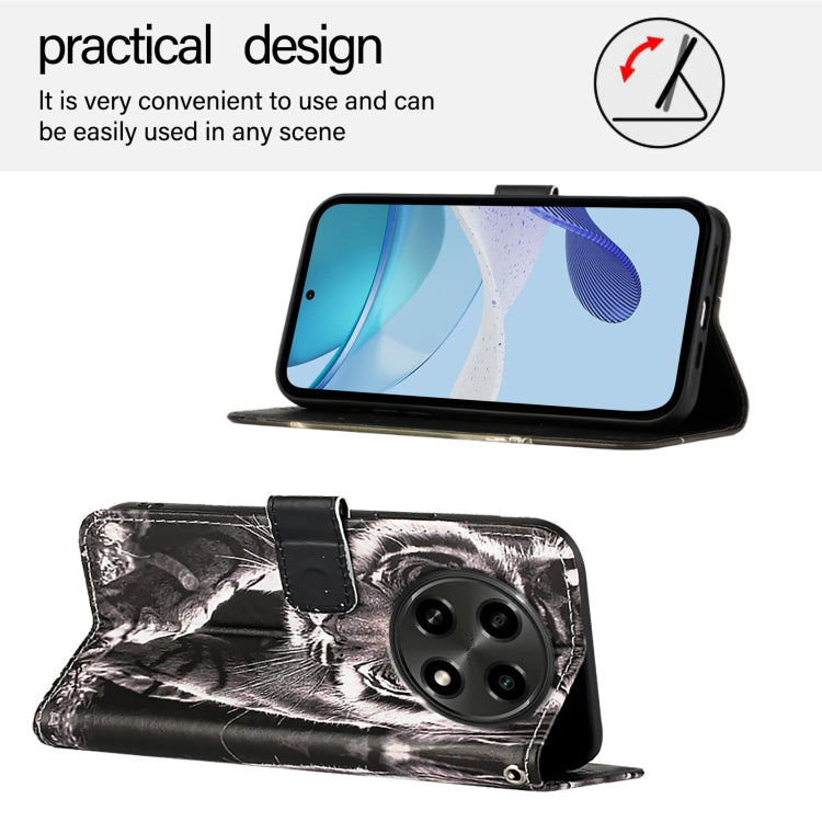 For OPPO A2 Pro 5G / A3 Pro 5G Colored Drawing Pattern Plain Weave Leather Phone Case