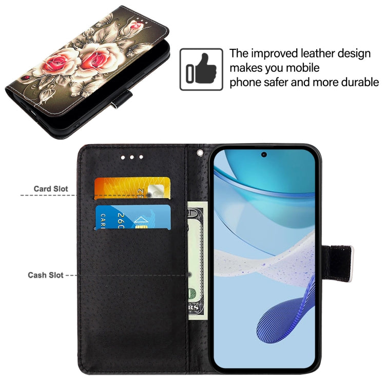 For OPPO A2 Pro 5G / A3 Pro 5G Colored Drawing Pattern Plain Weave Leather Phone Case
