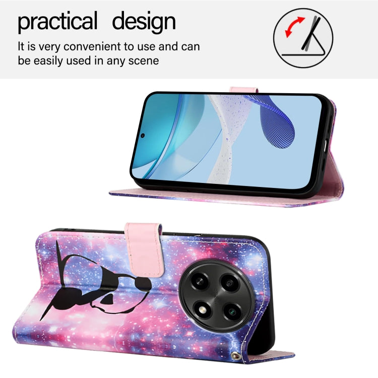 For OPPO A2 Pro 5G / A3 Pro 5G Colored Drawing Pattern Plain Weave Leather Phone Case