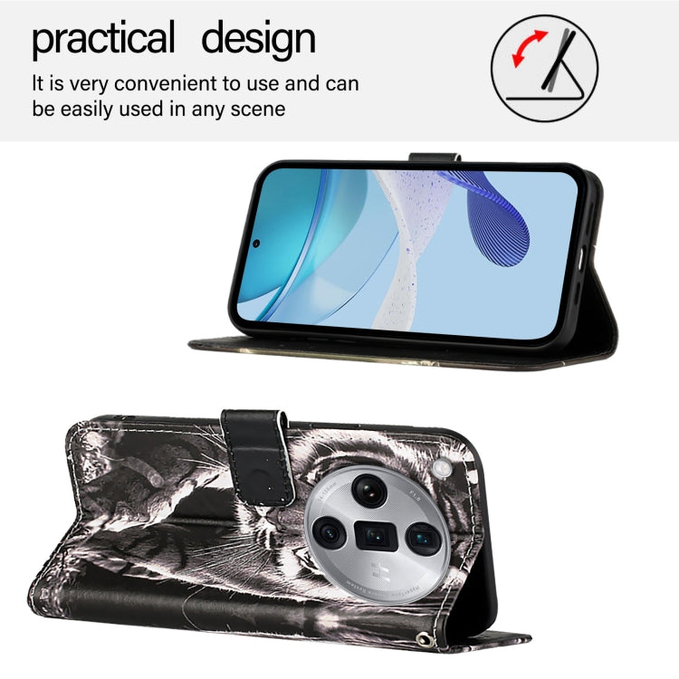 For OPPO Find X7 Ultra Colored Drawing Pattern Plain Weave Leather Phone Case