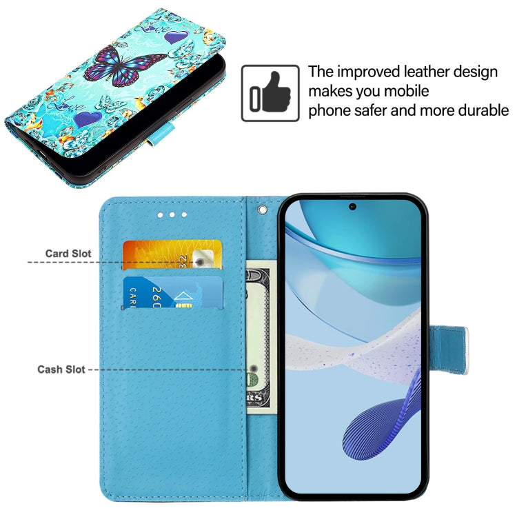 For OPPO Find X7 Colored Drawing Pattern Plain Weave Leather Phone Case