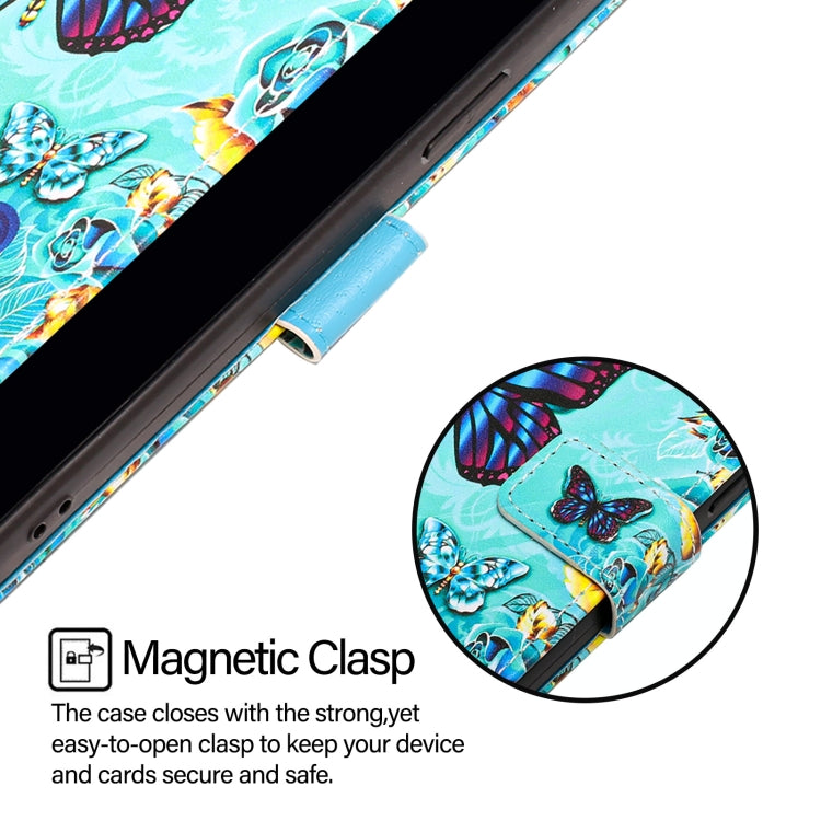 For OPPO Reno9 A JP Version Colored Drawing Pattern Plain Weave Leather Phone Case