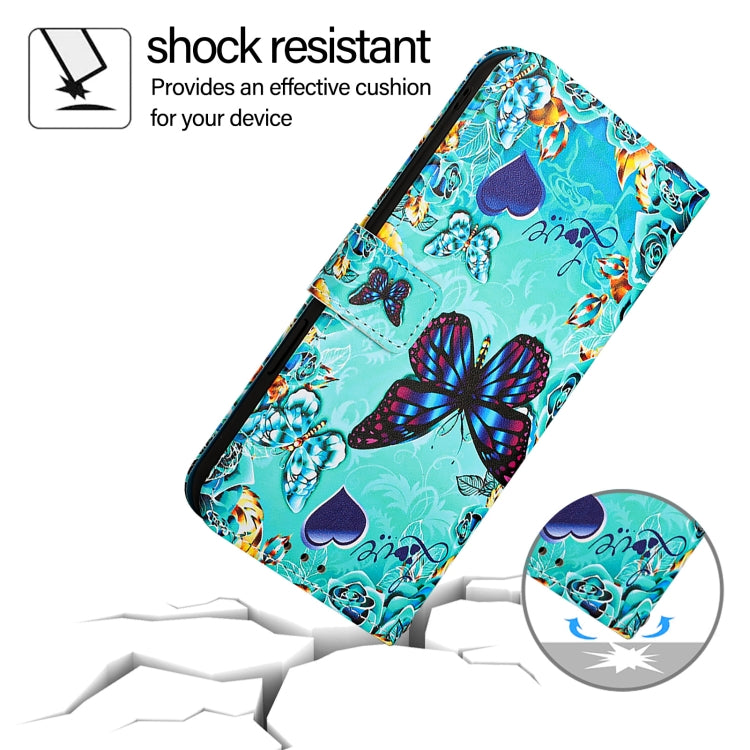 For OPPO Reno 11F 5G Global Colored Drawing Pattern Plain Weave Leather Phone Case