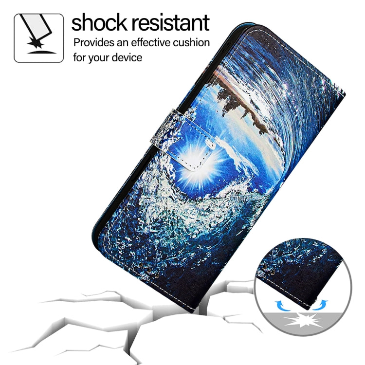 For OPPO Reno 11F 5G Global Colored Drawing Pattern Plain Weave Leather Phone Case