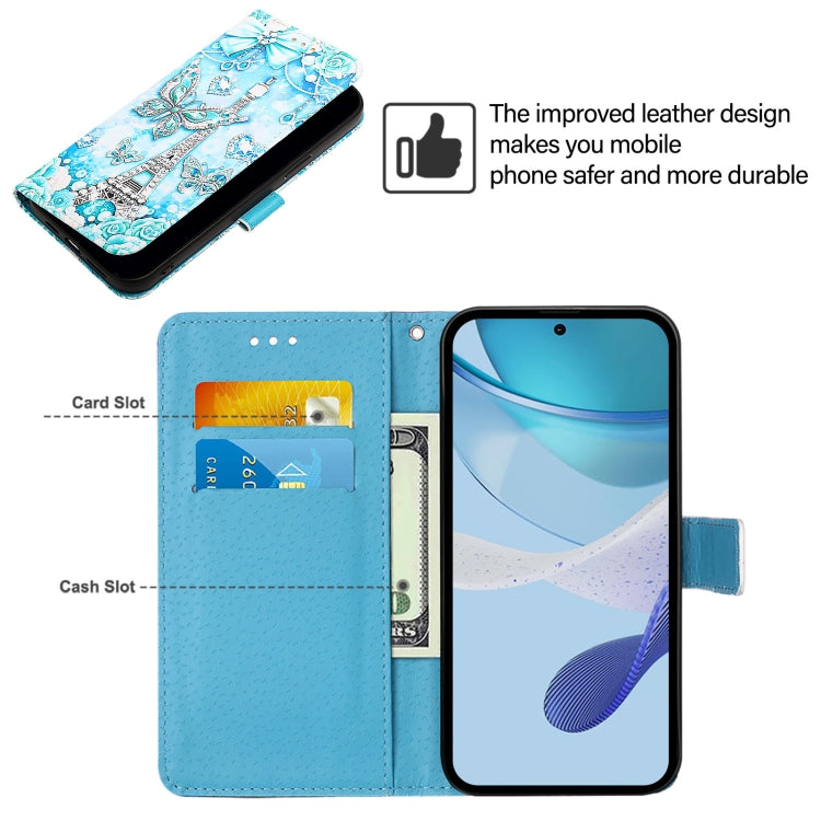 For OPPO F25 Pro 5G India Colored Drawing Pattern Plain Weave Leather Phone Case