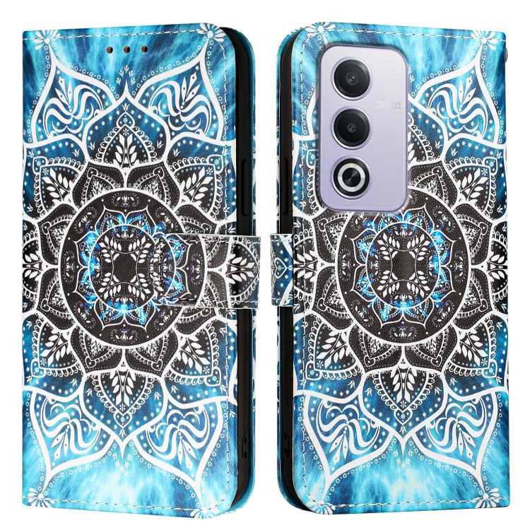 For OPPO A3 Pro 5G Global Colored Drawing Pattern Plain Weave Leather Phone Case