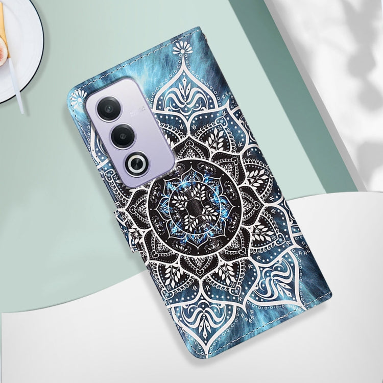 For OPPO A3 Pro 5G Global Colored Drawing Pattern Plain Weave Leather Phone Case