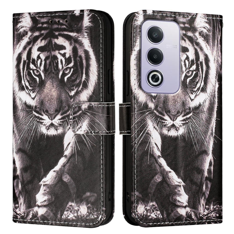 For OPPO A3 Pro 5G Global Colored Drawing Pattern Plain Weave Leather Phone Case