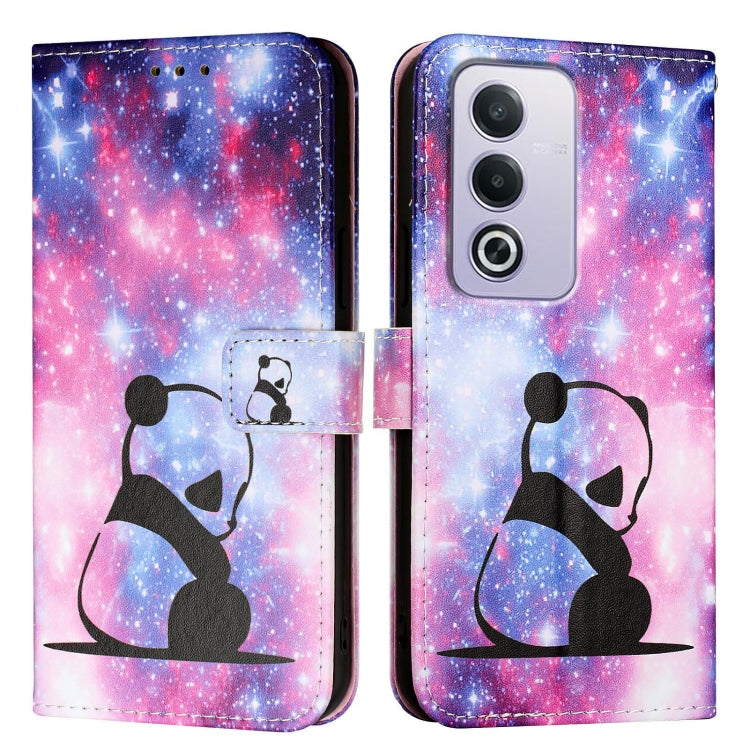 For OPPO A3 Pro 5G Global Colored Drawing Pattern Plain Weave Leather Phone Case