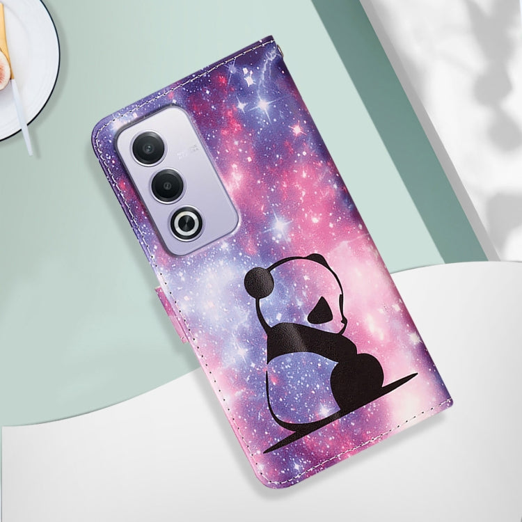 For OPPO A3 Pro 5G Global Colored Drawing Pattern Plain Weave Leather Phone Case
