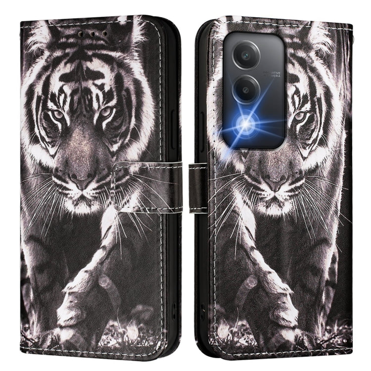 For OPPO A3 Pro 5G India Colored Drawing Pattern Plain Weave Leather Phone Case