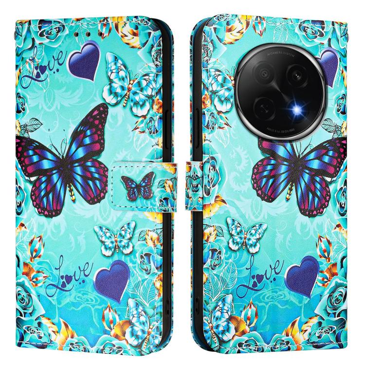 For OPPO A5 Pro China Colored Drawing Pattern Plain Weave Leather Phone Case