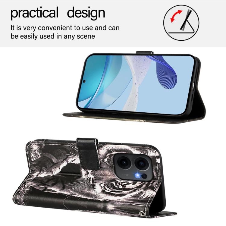For OPPO Reno13 F 5G Global Colored Drawing Pattern Plain Weave Leather Phone Case