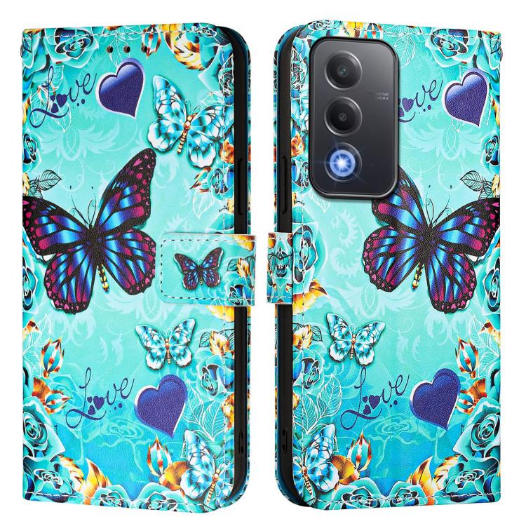 For OPPO A5 5G Global Colored Drawing Pattern Plain Weave Leather Phone Case