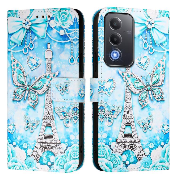 For OPPO A5 5G Global Colored Drawing Pattern Plain Weave Leather Phone Case