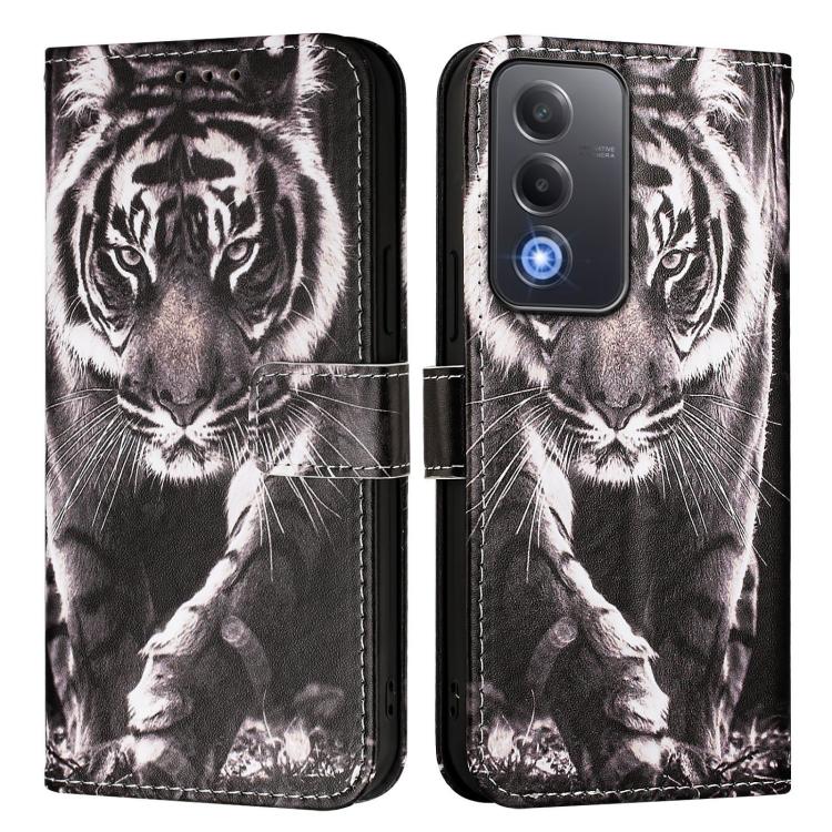 For OPPO A5 5G Global Colored Drawing Pattern Plain Weave Leather Phone Case