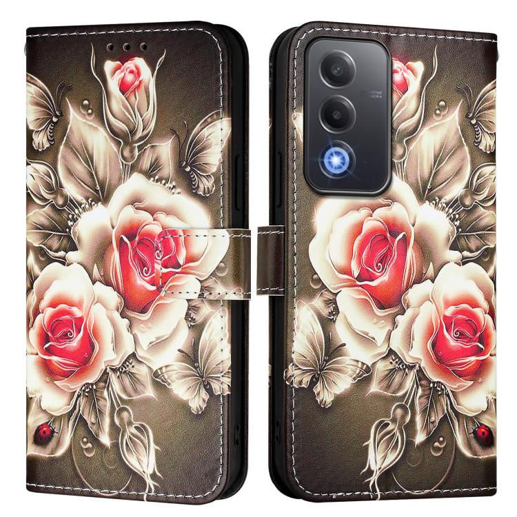 For OPPO A5 5G Global Colored Drawing Pattern Plain Weave Leather Phone Case