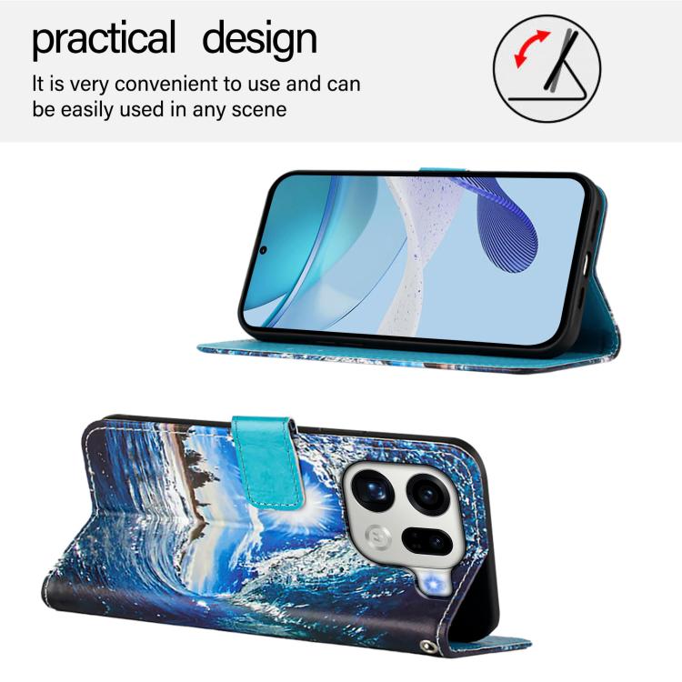 For OPPO Find X9 Pro Colored Drawing Pattern Plain Weave Leather Phone Case