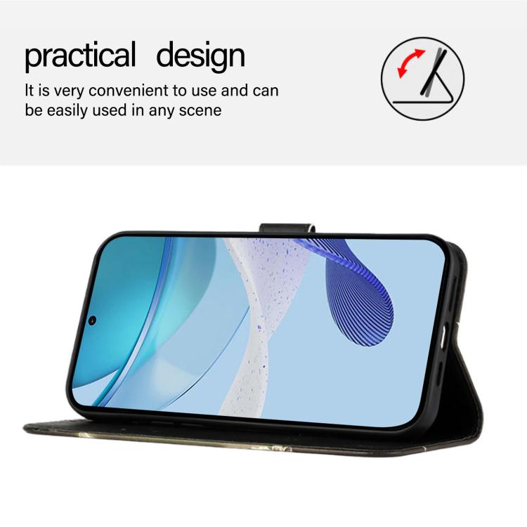 For OPPO Find X9s Pro Colored Drawing Pattern Plain Weave Leather Phone Case
