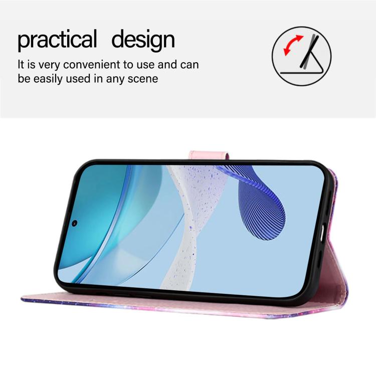 For OPPO Find X9s Pro Colored Drawing Pattern Plain Weave Leather Phone Case