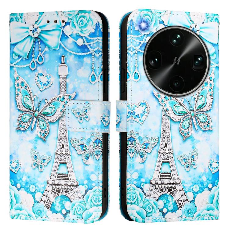 For OPPO Find X9 Ultra Colored Drawing Pattern Plain Weave Leather Phone Case