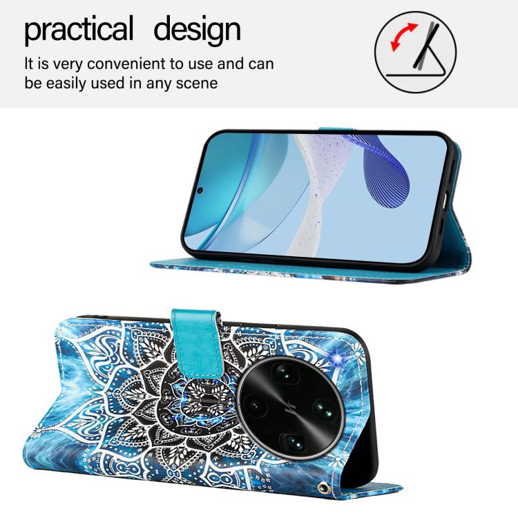 For OPPO Find X9 Ultra Colored Drawing Pattern Plain Weave Leather Phone Case